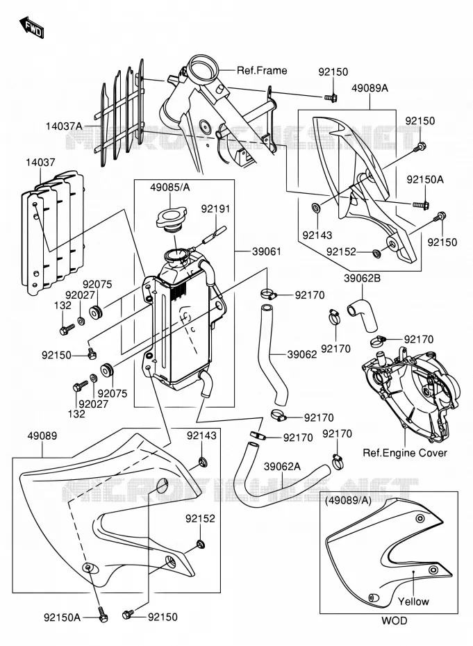 RADIATOR Suzuki MOTO 65 RM 2005  RM65K5(E03)