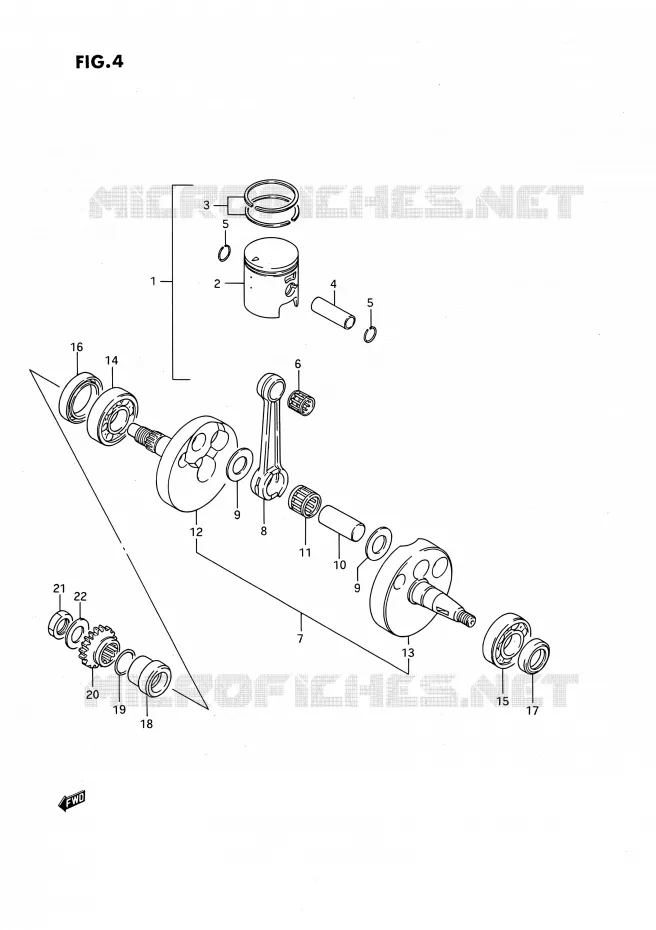 KRUKAS (MODELE G/H) Suzuki MOTO 80 RM 1987  RM80H(E01)