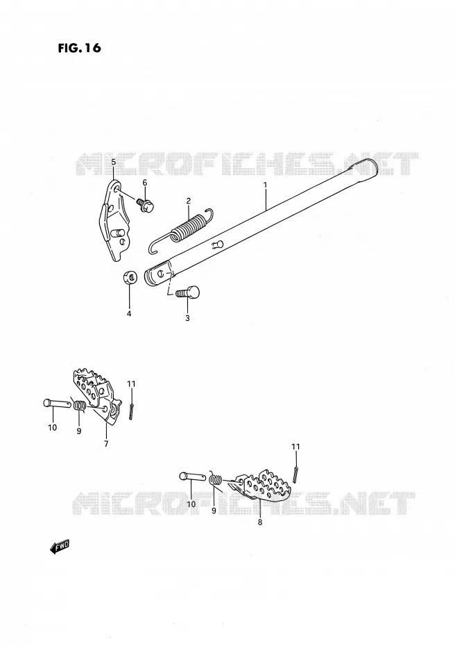 STAND Suzuki MOTO 80 RM 1987  RM80H(E01)