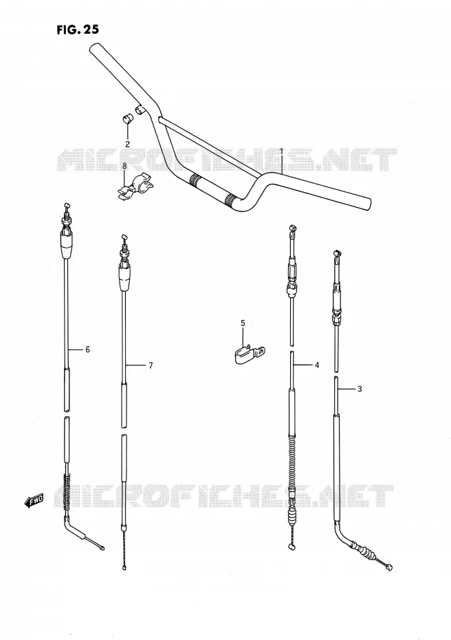 STUUR - KABELS Suzuki MOTO 80 RM 1987  RM80H(E01)
