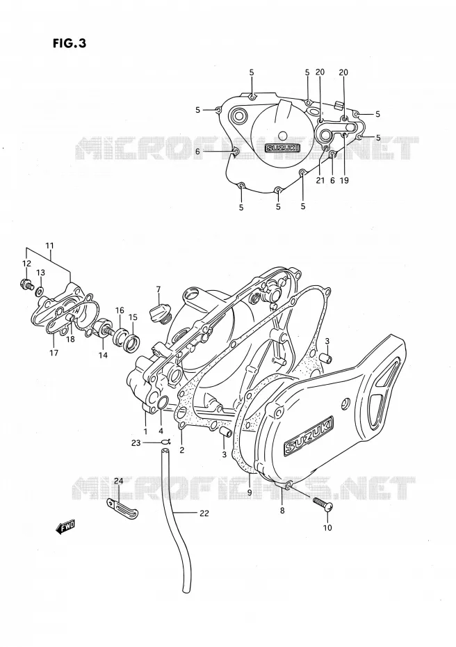 WATER POMPHUIS (MODELE G/H) Suzuki MOTO 80 RM 1987  RM80H(E01)