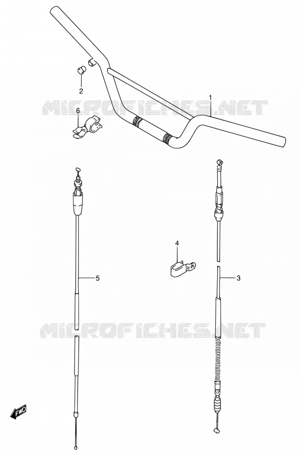 STUUR - KABELS Suzuki MOTO 80 RM 1999  RM80 X (E03,E28,E33)