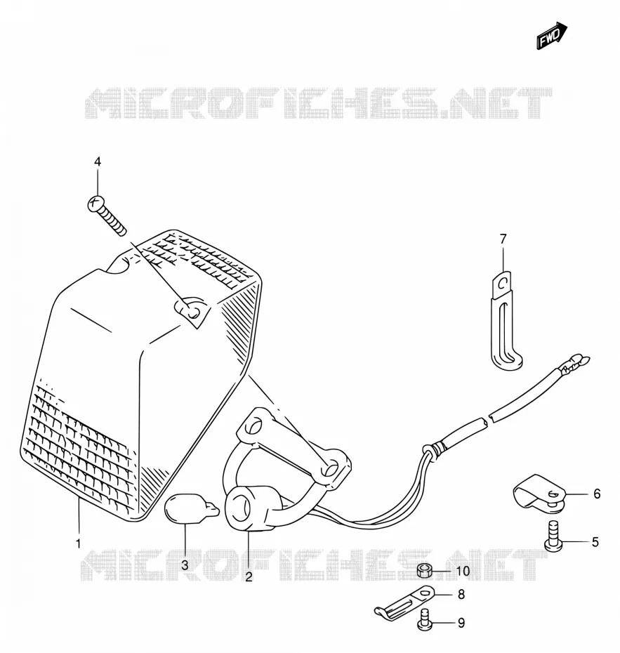 ACHTERLICHT Suzuki MOTO 250 RMX 1998  RMX250 W (E01,P37)