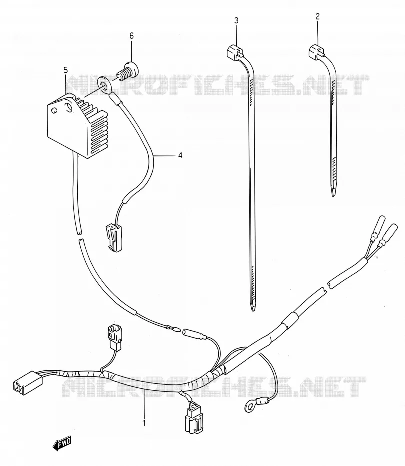 BEDRADING Suzuki MOTO 250 RMX 1991  RMX250 M (E03,E28,E33)
