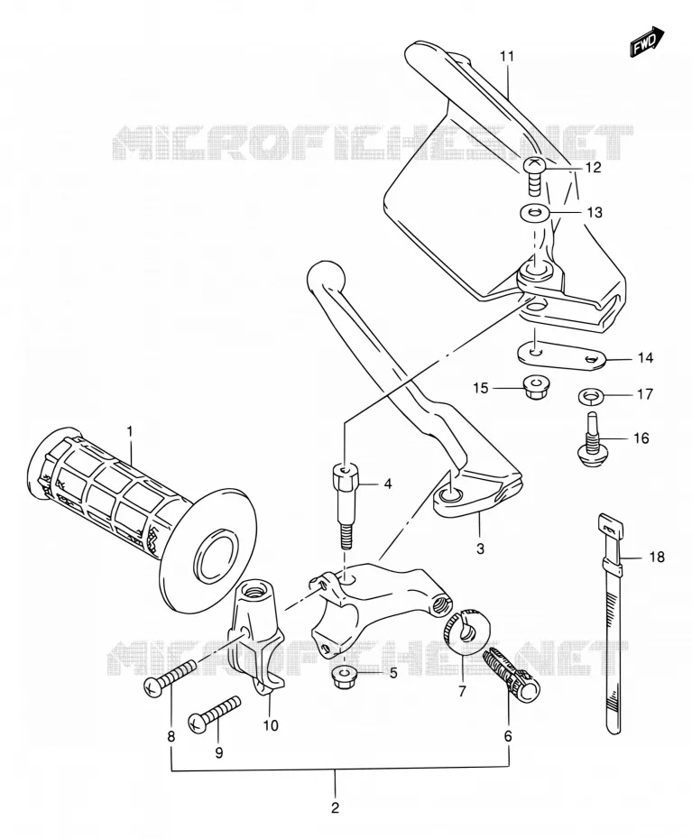 LINKS STUUR Suzuki MOTO 250 RMX 1999  RMX250X(E24)