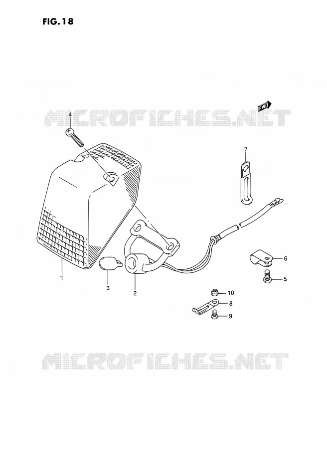 ACHTERLICHT Suzuki MOTO 250 RMX 1993  RMX250 P (E03)