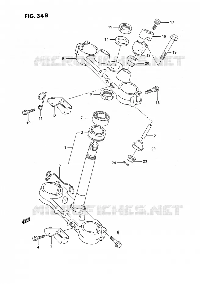 STUURPEN (MODELE P/R/S) Suzuki MOTO 250 RMX 1994  RMX250 R (E03)