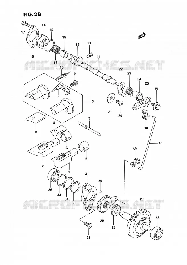 UITLAATKLEP (MODELE P/R/S/T) Suzuki MOTO 250 RMX 1994  RMX250 R (E03)