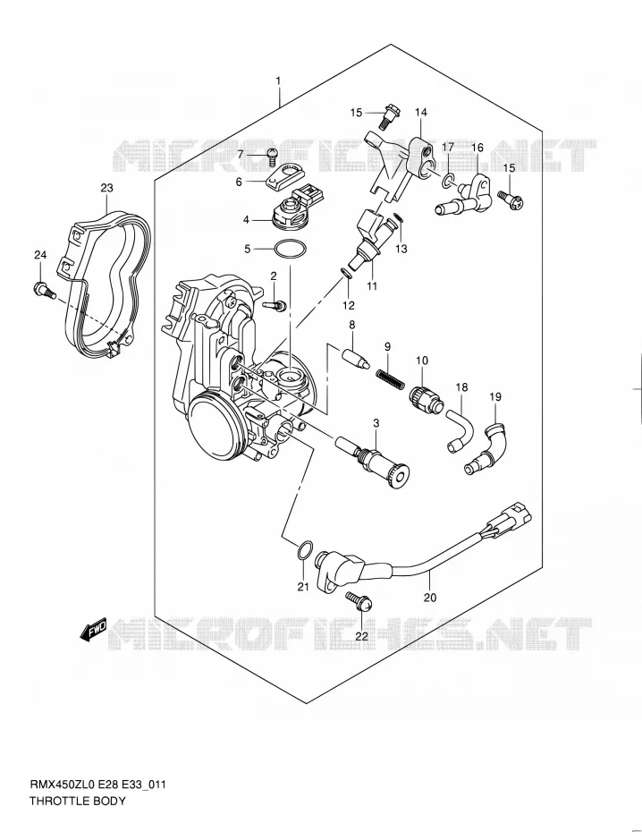 GASKLEPHUIS Suzuki MOTO 450 RMX 2010  RMX450Z L0 (E03,E28,E33)