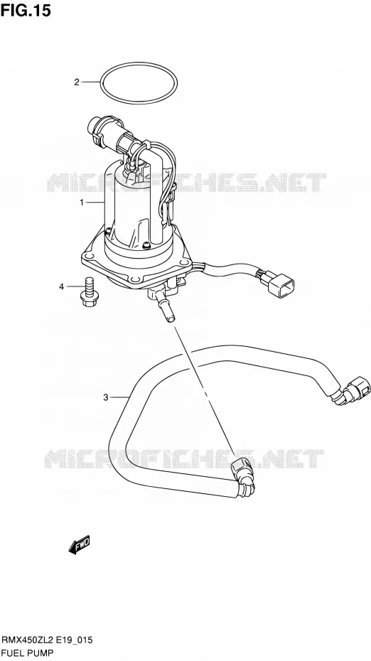 BENZINE POMP Suzuki MOTO 450 RMX 2012  RMX450ZL2(E19)