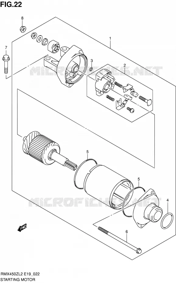 STARTMOTOR Suzuki MOTO 450 RMX 2012  RMX450ZL2(E19)