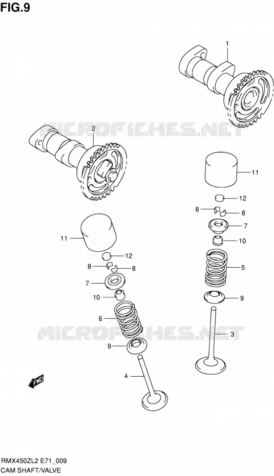 NOKKENAS - VALVES Suzuki MOTO 450 RMX 2012  RMX450ZL2(E71)