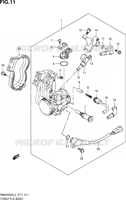 GASKLEPHUIS Suzuki MOTO 450 RMX 2013  RMX450Z L3 (E71)