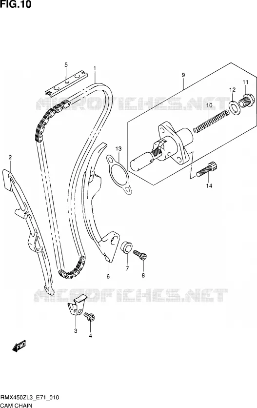TIMING Suzuki MOTO 450 RMX 2013  RMX450Z L3 (E71)