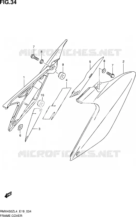 ACHTER KUIP Suzuki MOTO 450 RMX 2014  RMX450Z L4 (E19)