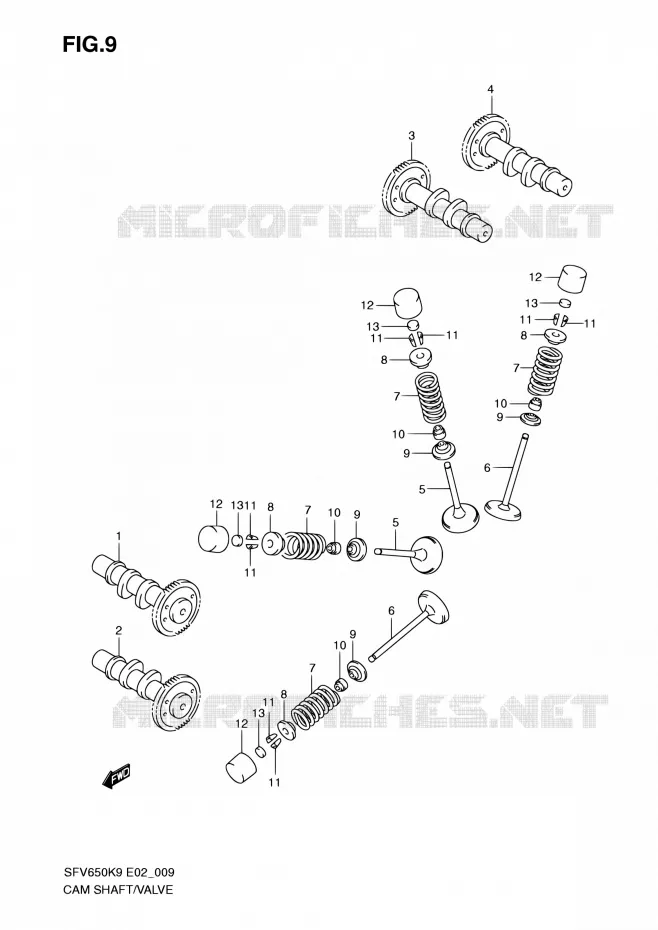 NOKKENAS - VALVES Suzuki MOTO 650 GLADIUS 2010  SFV650L0(E24)