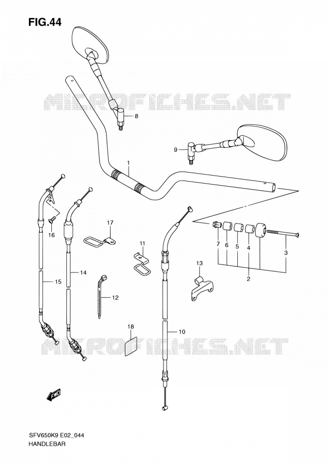 STUUR Suzuki MOTO 650 GLADIUS 2010  SFV650L0(E24)