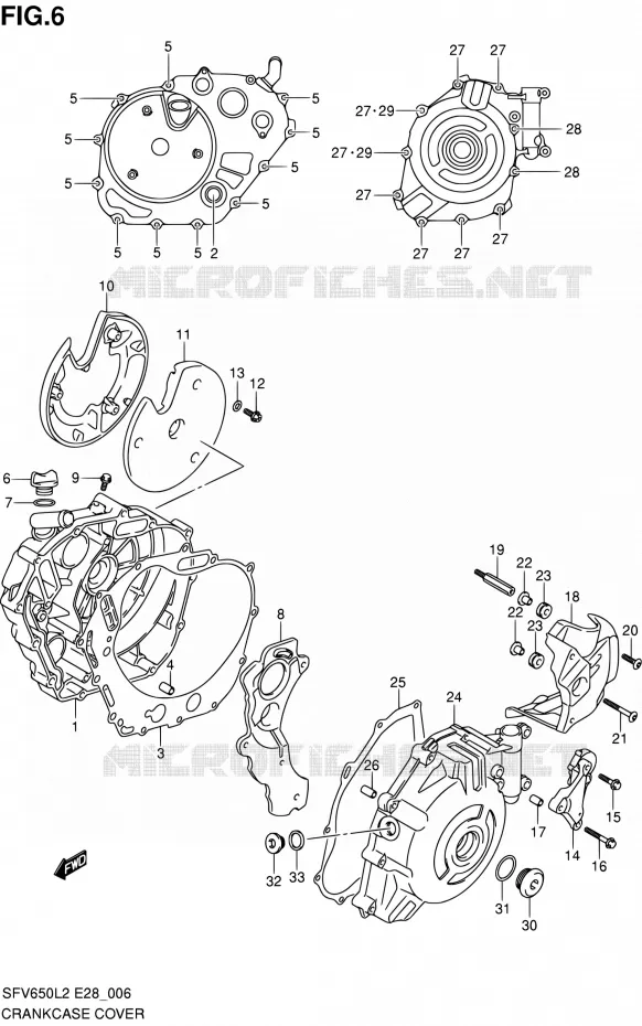 CASING Suzuki MOTO 650 GLADIUS 2012  SFV650L2(E03,E28,E33)