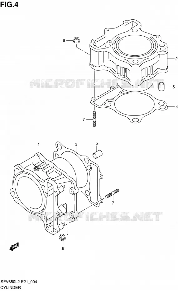 CILINDER Suzuki MOTO 650 GLADIUS 2012  SFV650L2(E24)