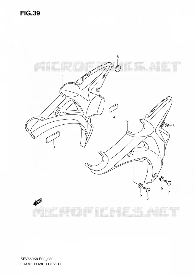 INNER KUIP Suzuki MOTO 650 GLADIUS 2010  SFV650AL0(E24)