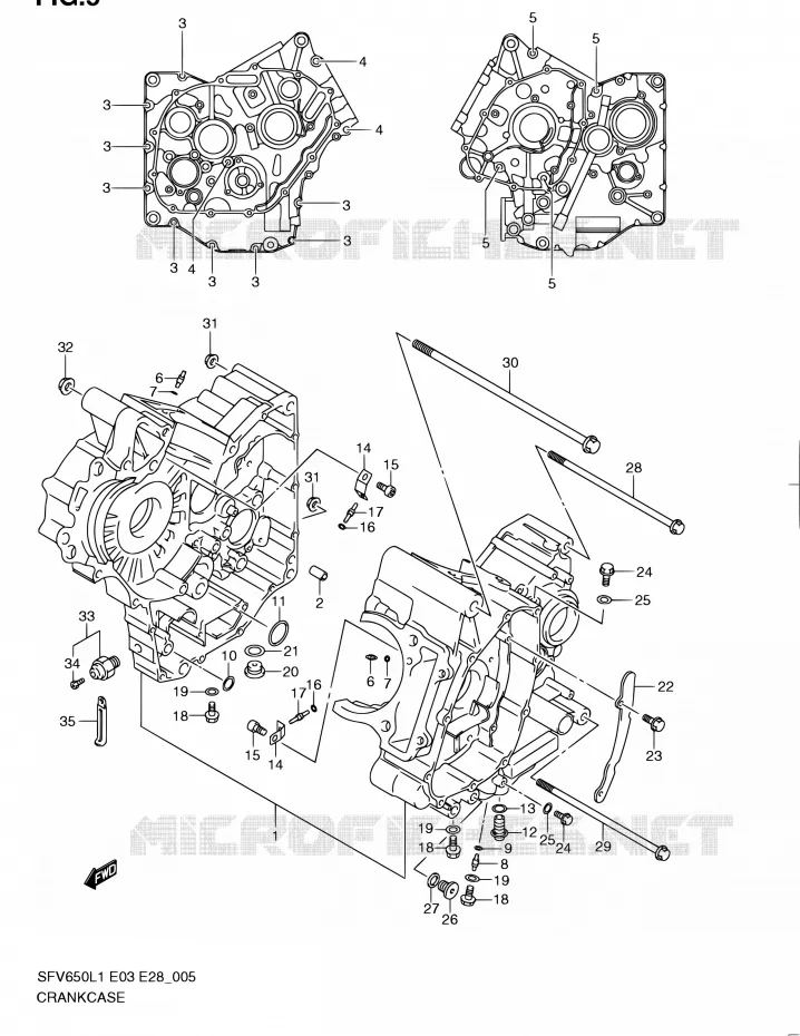CASING Suzuki MOTO 650 GLADIUS 2011  SFV650A L1 (E03,E28,E33)