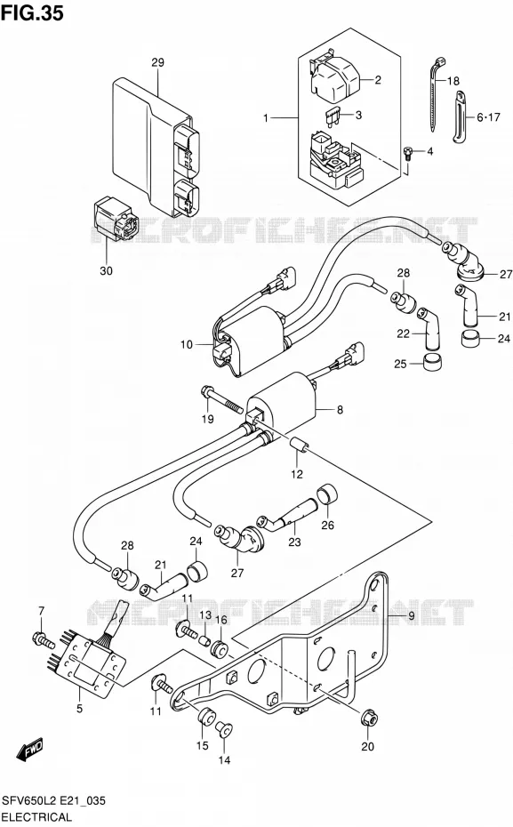 ELEKTRISCH (SFV650AL2 E21) Suzuki MOTO 650 GLADIUS 2012  SFV650AL2(E21)