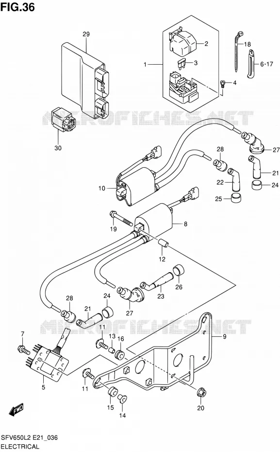 ELEKTRISCH (SFV650UAL2 E21) Suzuki MOTO 650 GLADIUS 2012  SFV650AL2(E21)