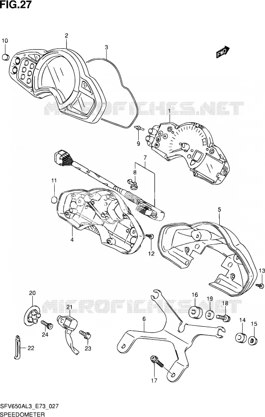 SNELHEIDSMETER Suzuki MOTO 650 GLADIUS 2013  SFV650A L3 (E73)