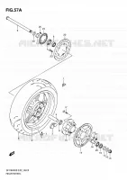 ACHTERWIEL (SFV650AK9/UAK9/AL0/UAL0) voor Suzuki GLADIUS 650 2009