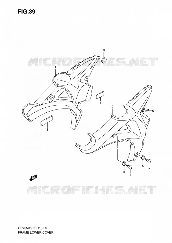 INNER KUIP Suzuki MOTO 650 GLADIUS 2009  SFV650UK9(E24)