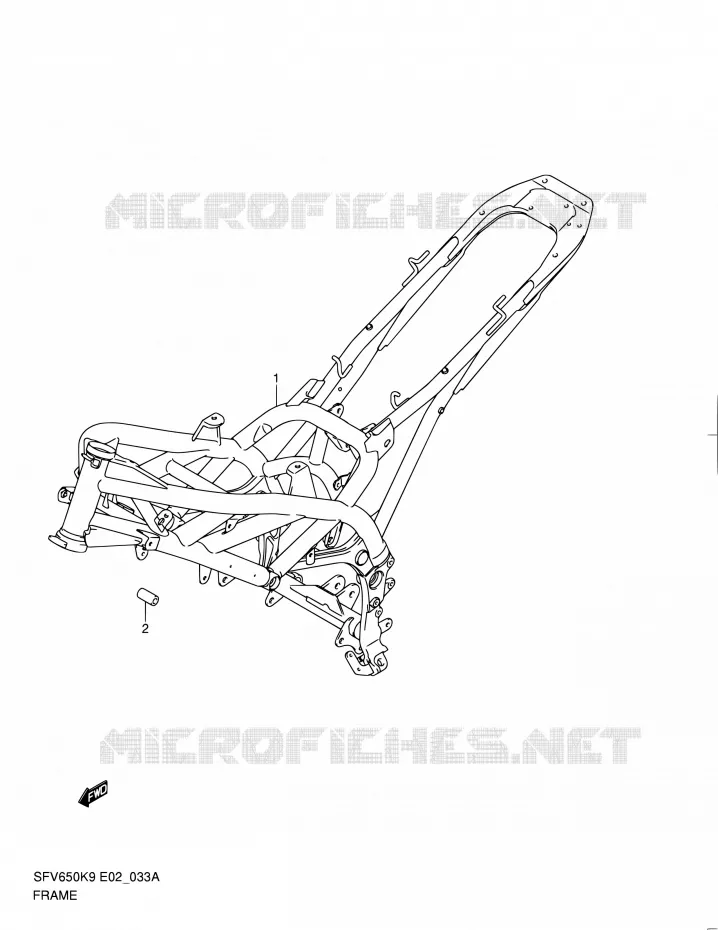 FRAME (MODEL L0) Suzuki MOTO 650 GLADIUS 2010  SFV650UL0(E24)