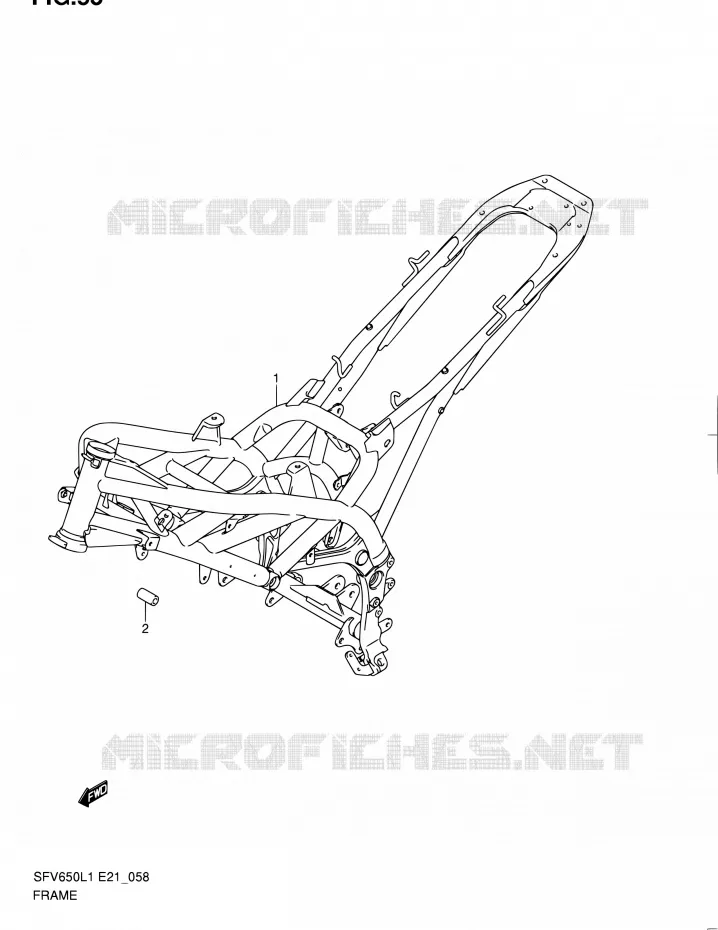 FRAME (SFV650L1 E21) Suzuki MOTO 650 GLADIUS 2011  SFV650UL1(E24)