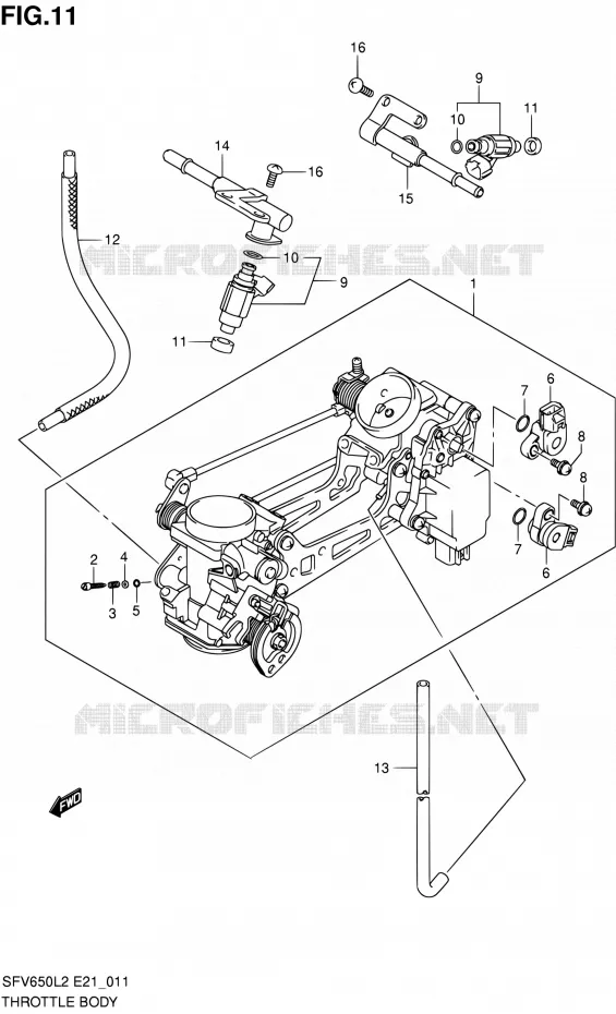 GASKLEPHUIS Suzuki MOTO 650 GLADIUS 2012  SFV650UL2(E21)