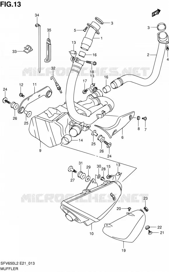 GELUIDDEMPER Suzuki MOTO 650 GLADIUS 2012  SFV650UL2(E24)