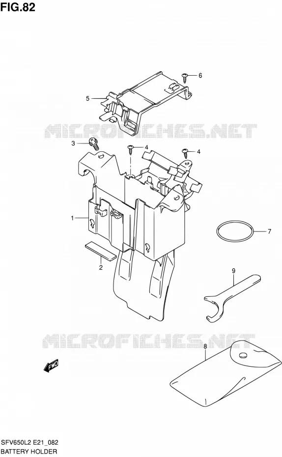 ACCU BOX - TOOLS (SFV650L2 E24) Suzuki MOTO 650 GLADIUS 2012  SFV650UAL2(E21)