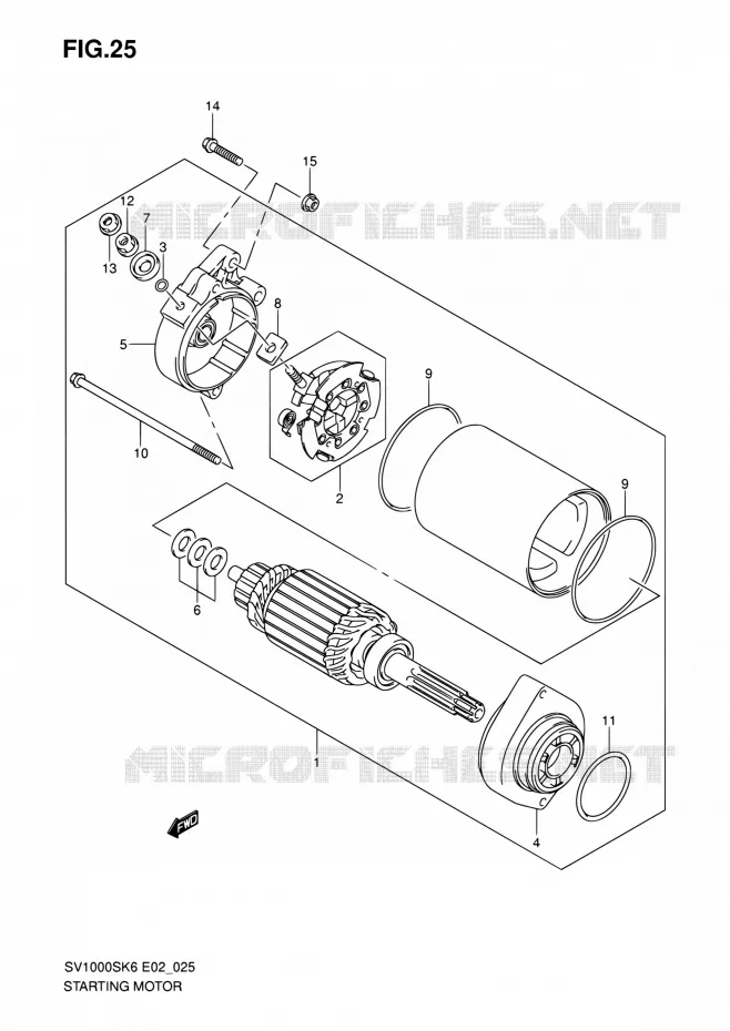 STARTMOTOR Suzuki MOTO 1000 SV 2007  SV1000SK7(E24)