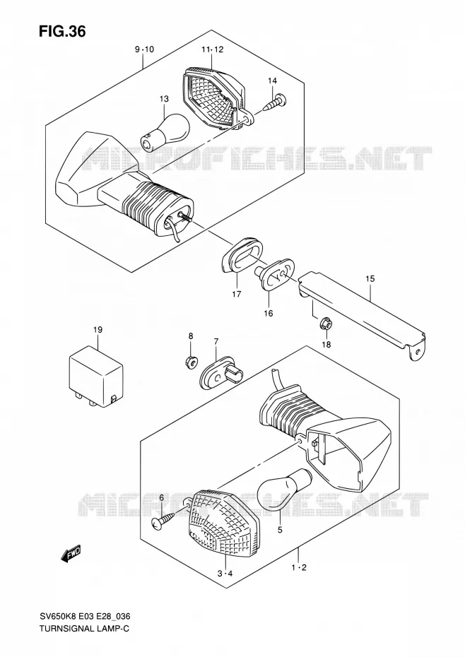 INDICATOREN (SV650K8/AK8) Suzuki MOTO 650 SV 2009  SV650A K9/SV650SA K9