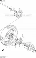 ACHTERWIEL (SV650SL2 E02) voor Suzuki SV 650 2012