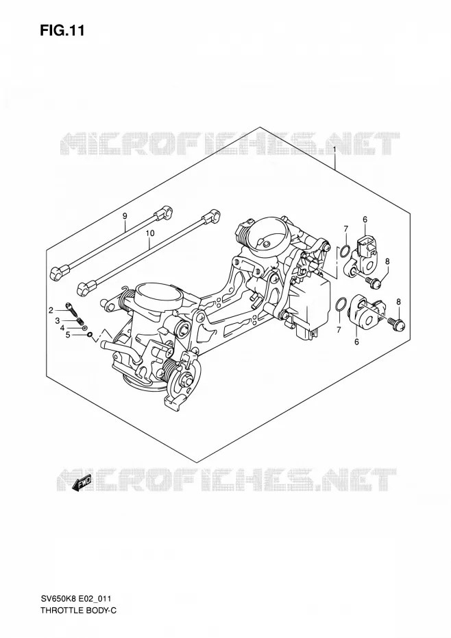GASKLEPHUIS Suzuki MOTO 650 SV 2010  SV650SUL0(E19)