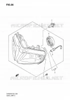 KOPLAMP (VOIR NOTE) voor Suzuki SV 650 2008