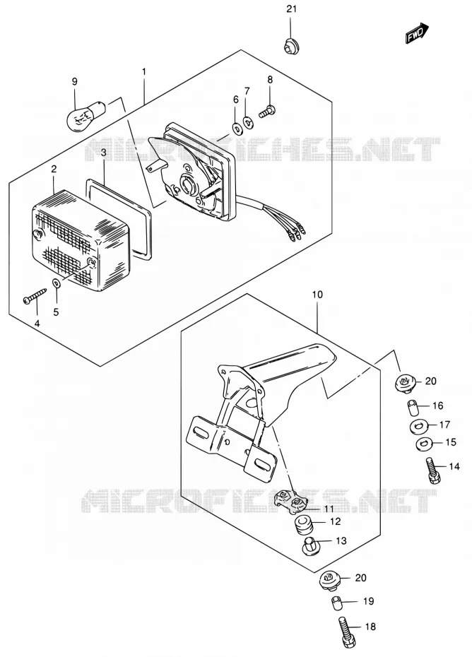 ACHTERLICHT (E24) Suzuki MOTO 185 TS 1997  TS185ERCV