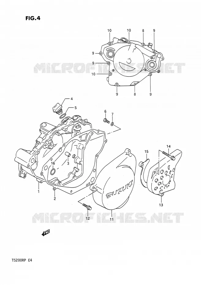 CASING Suzuki MOTO 200 TS-R 1992  TS200R N (E02,E04,E24)