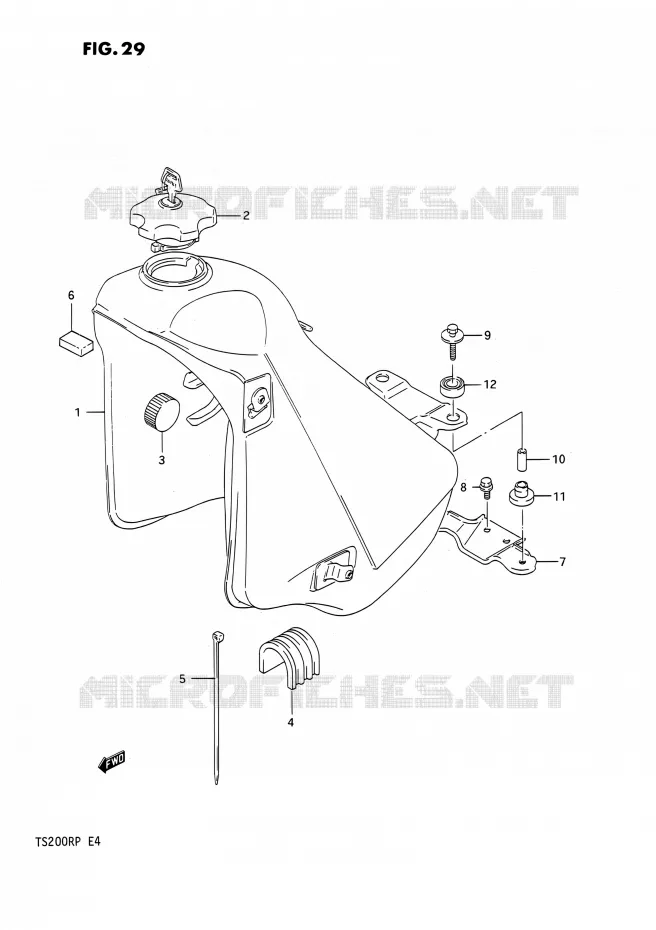 BENZINETANK Suzuki MOTO 200 TS-R 1993  TS200R P (E04,E24)