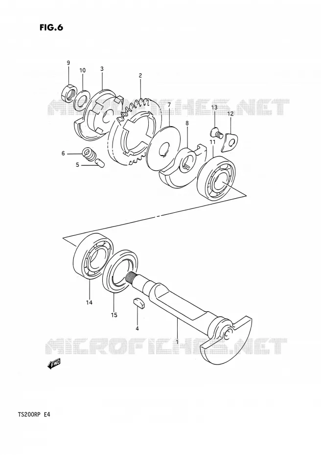 CRANK BALANCER Suzuki MOTO 200 TS-R 1993  TS200R P (E04,E24)