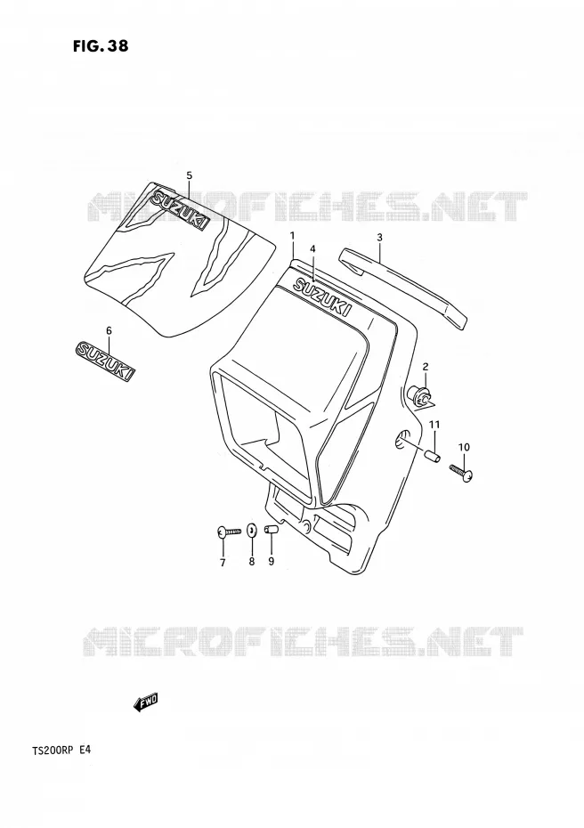 KUIPJE Suzuki MOTO 200 TS-R 1993  TS200R P (E04,E24)