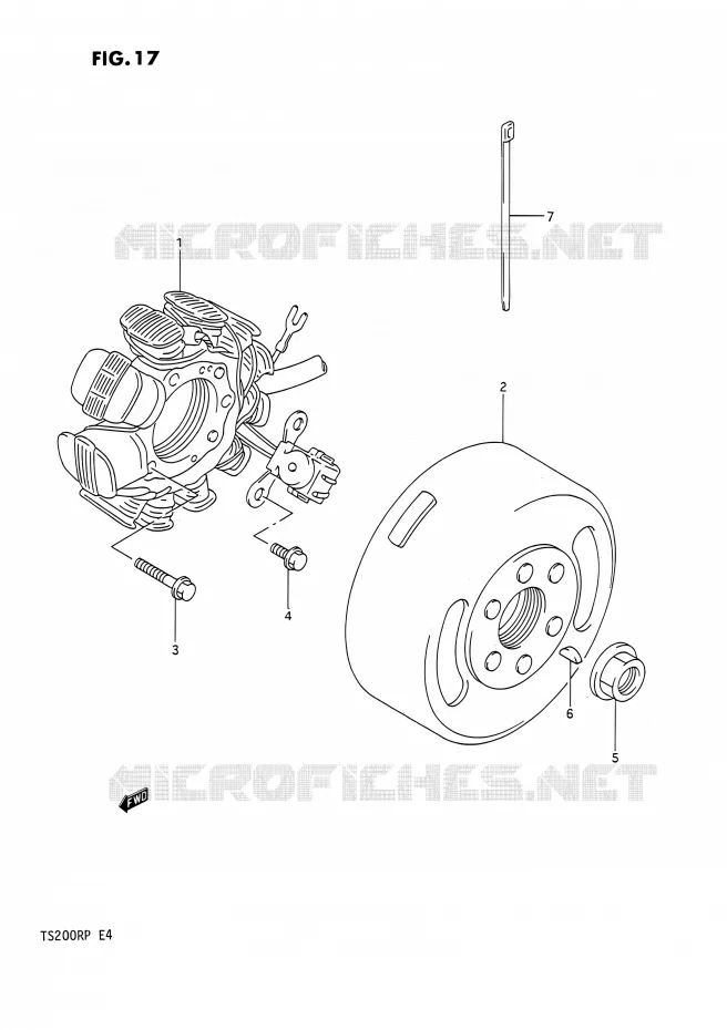 ONTSTEKING Suzuki MOTO 200 TS-R 1993  TS200R P (E04,E24)