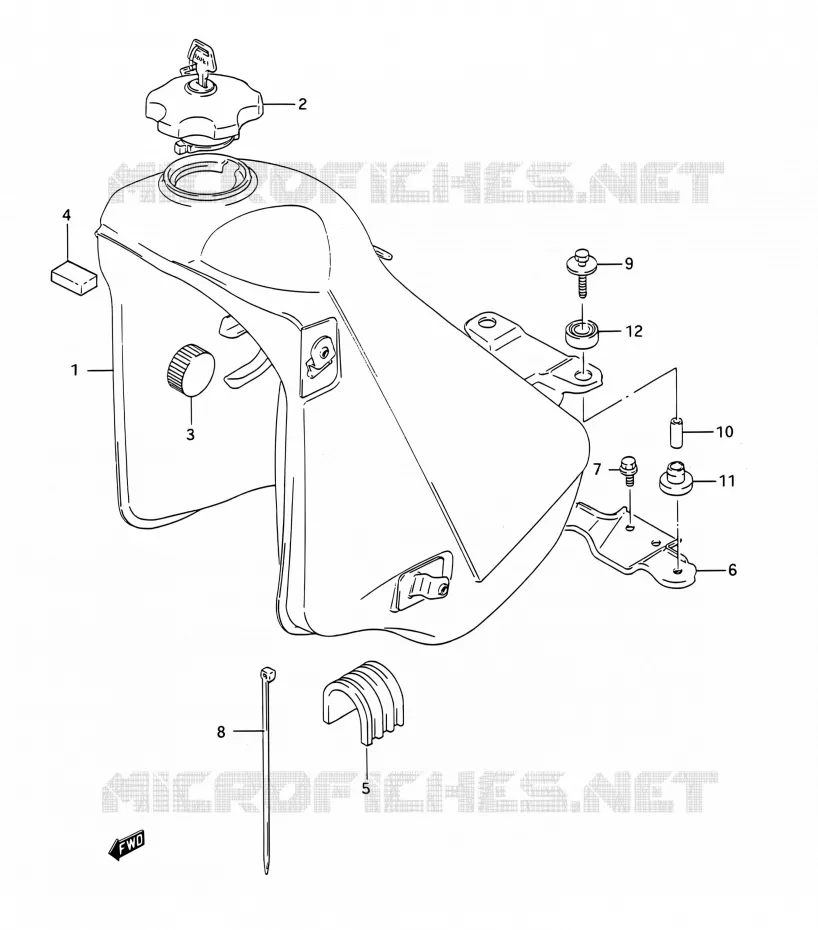 BENZINETANK Suzuki MOTO 200 TS-R 1991  TS200R M (E03,E28,E33)