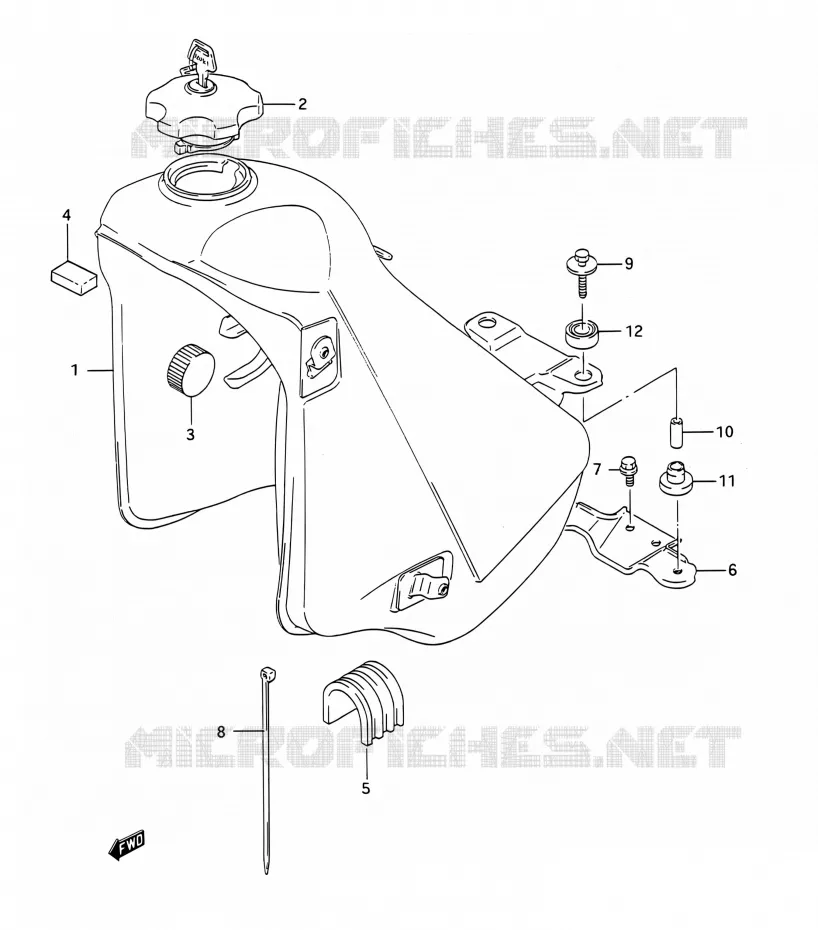 BENZINETANK Suzuki MOTO 200 TS-R 1992  TS200R N (E03,E28,E33)