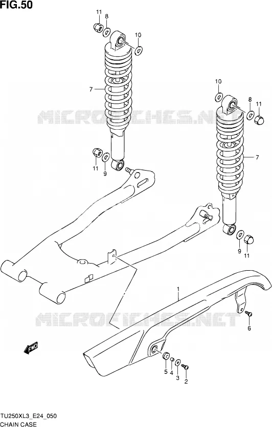 KETTINGKAST Suzuki MOTO 250 TU 2013  TU250X L3 (E24)