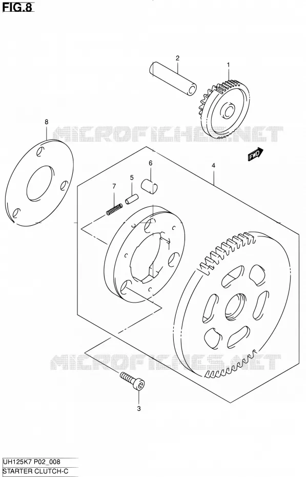 STARTMOTOR CLUTCH Suzuki SCOOTER 125 BURGMAN 2007  UH125K7(E19)